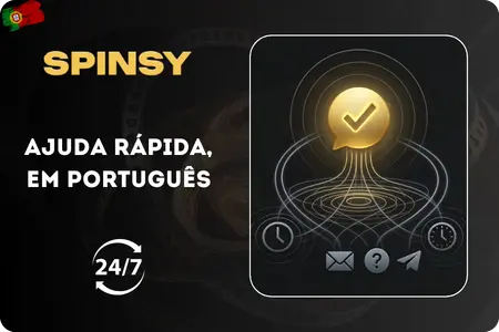 Apoio ao cliente e contactos do Spinsy